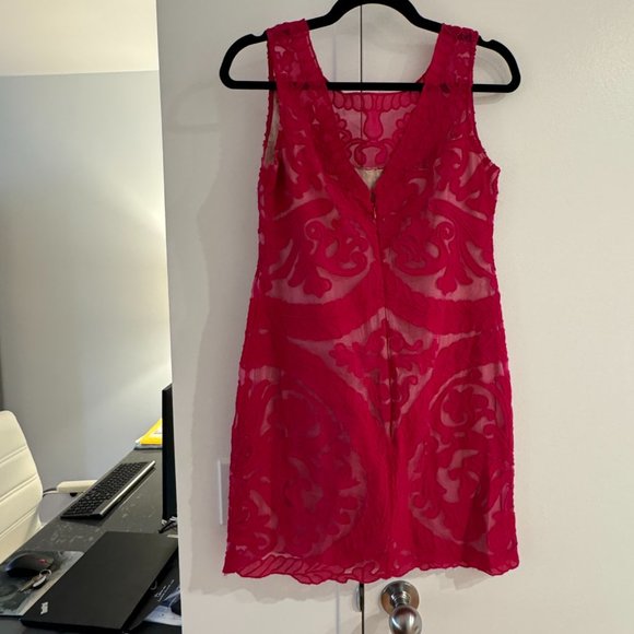 Pink Intricate Lace Dress - Picture 2 of 2